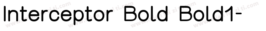 Interceptor Bold Bold1字体转换